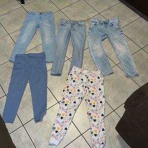 Girls Jean pants bundle (5) size 8